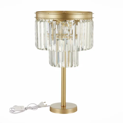 Настольная лампа Ercolano SL1624.204.03 ST-Luce прозрачная 3 лампы, основание матовое золото бежевое металл в стиле современный  фото 2